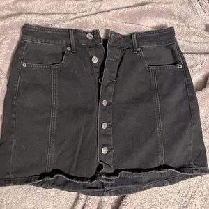 Jean short - front button up